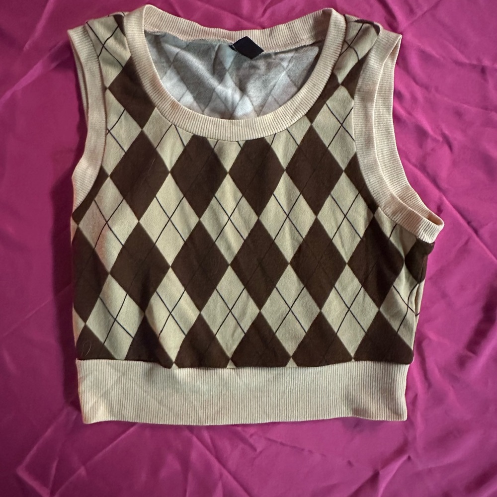 SHEIN checkered sweater vest